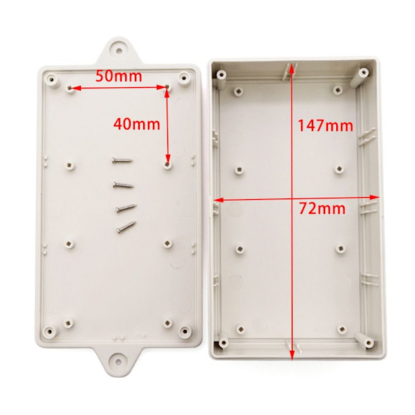 Elektronisk projektlåda Vattentät cover Projekt VIT 85X55X35MM White 85x55x35mm