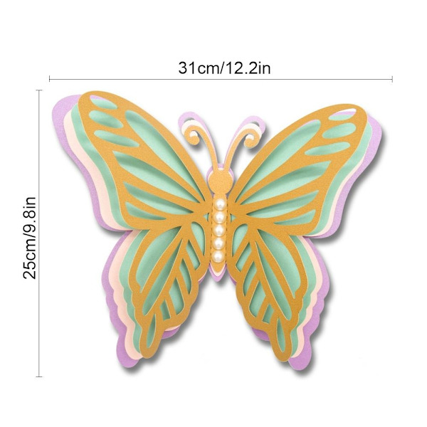 2kpl 3D Butterfly Tarrat Seinätarrat STYLE 9 STYLE 9 Style 9