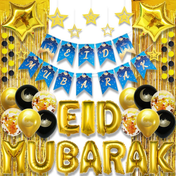 Eid Mubarak Banner Eid flag trækker 07