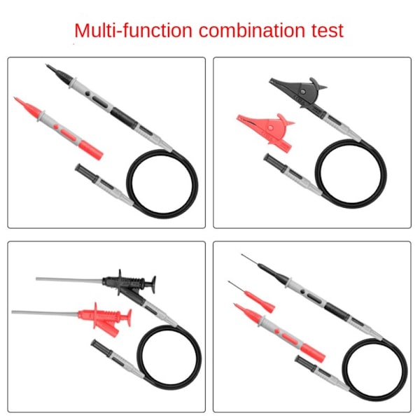 10 STK Multimeter Testledninger Meter Nål Test Probe Adapter