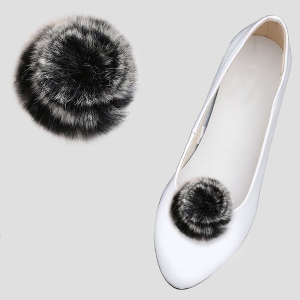 1 pari Shoe Decorations Clip Charm solki MUSTA black