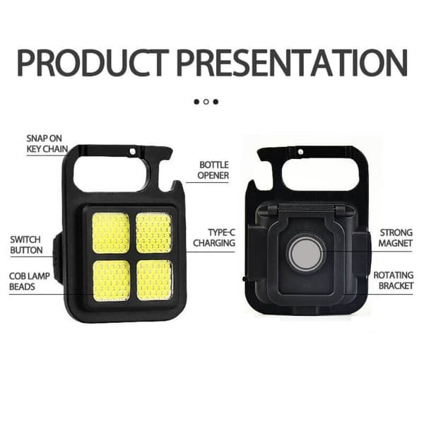 Monitoiminen Keychain Light taskulamput Tehokas taskulamppu