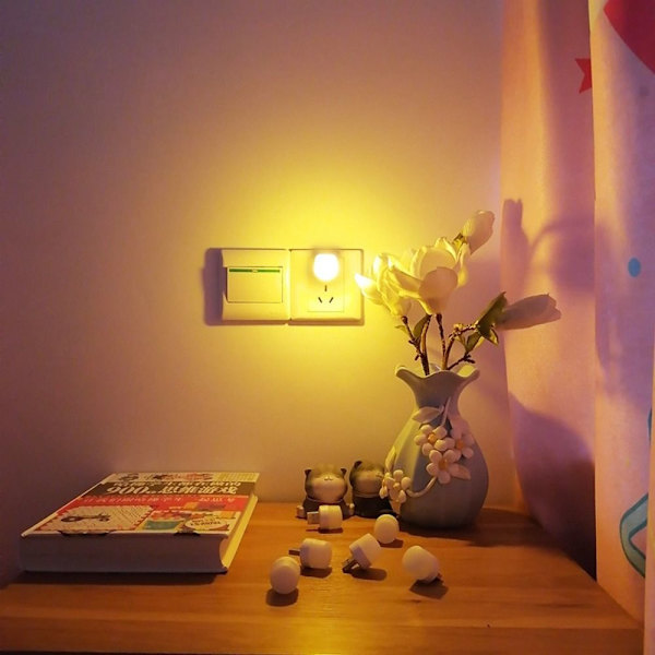 Mini USB Nattlys Liten LED-pære GUL LYS GUL LYS yellow light