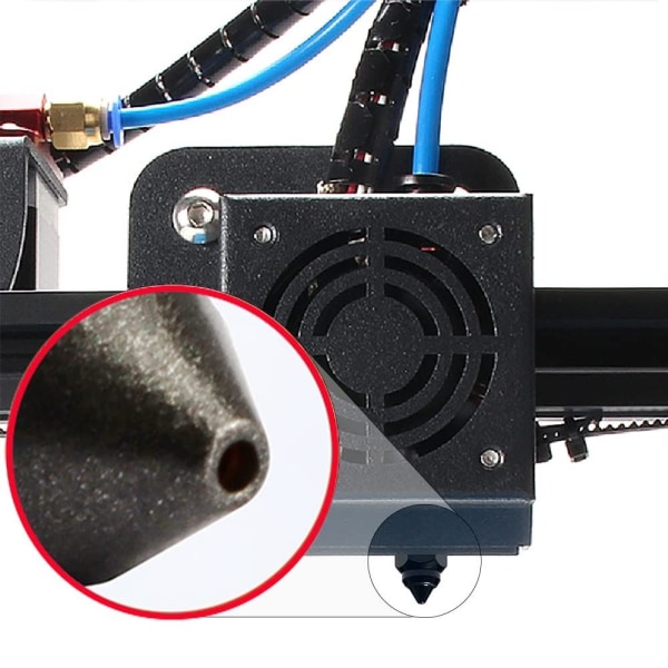 MK8 suuttimet ekstruuderi M6 kierrepäivitys PTFE-pinnoitettu