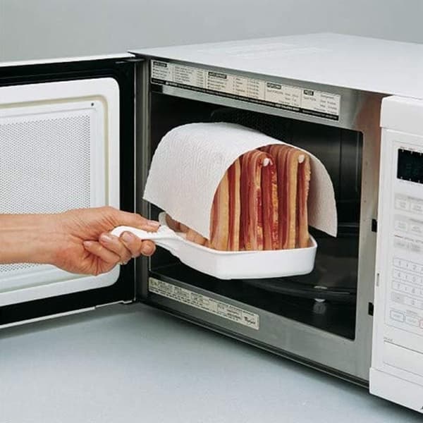Baconkoger Baconbakke Bacongrill white