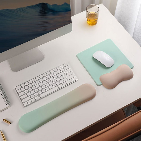 Håndleddsstøtte Musematte Tastaturmatte B-GRÅ&BLÅ B-GRÅ&BLÅ B-Grey&Blue
