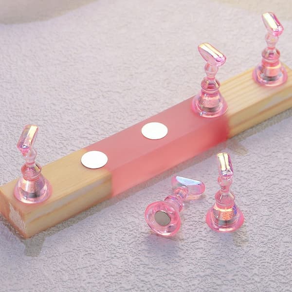 Logg Nail Stand Nail Art Practice Base HVIT white