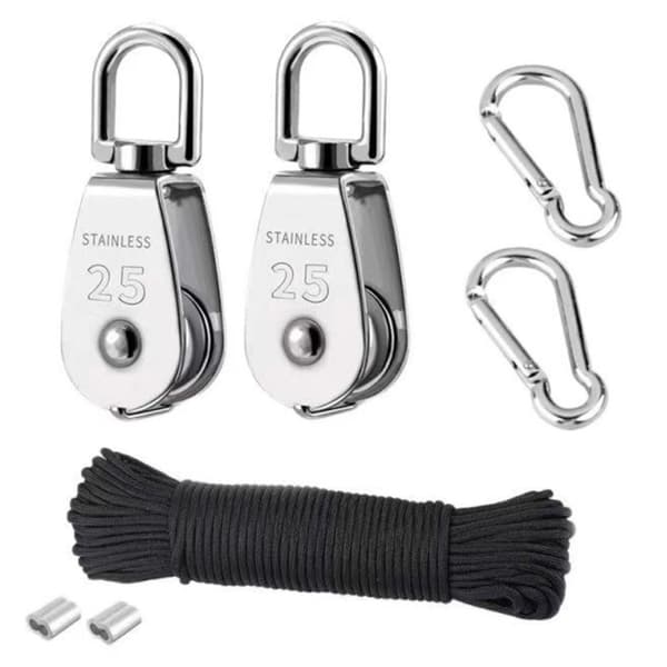 1 SETT Remskive System Kran Remskive Block Wire Tau