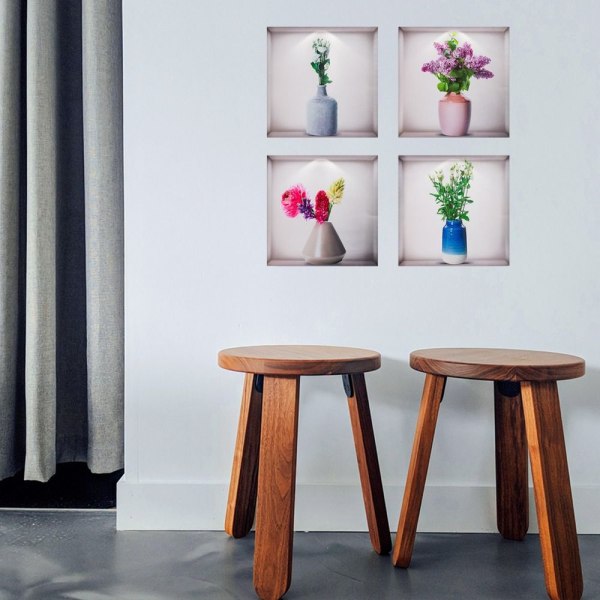 Wall Stickers 3D Vase Wall Decal