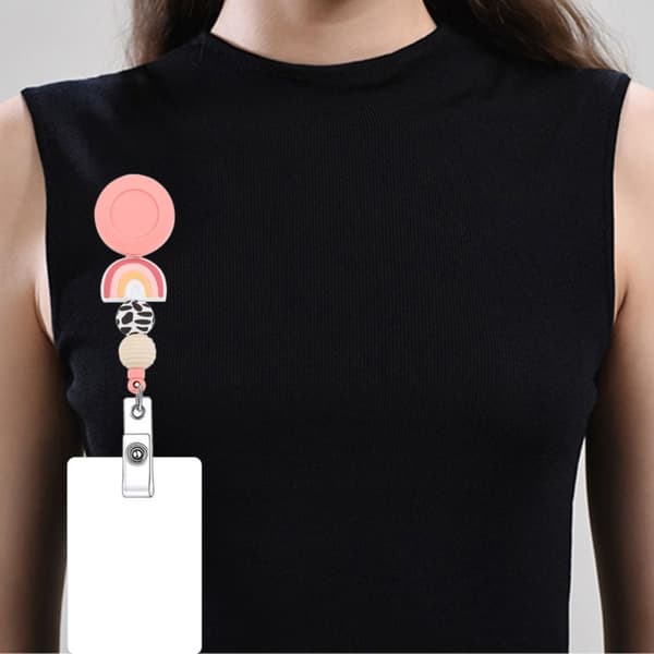 Infällbar nyckelring ROSA pink