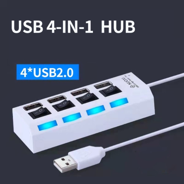 USB HUB Adapter HVID white