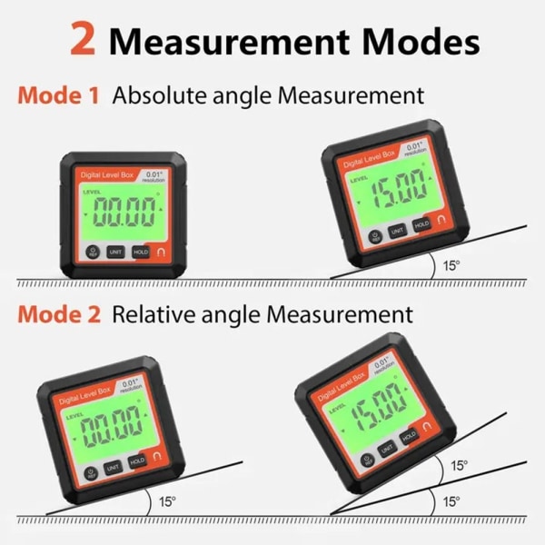 Digital Level Inclinometer SORT Black