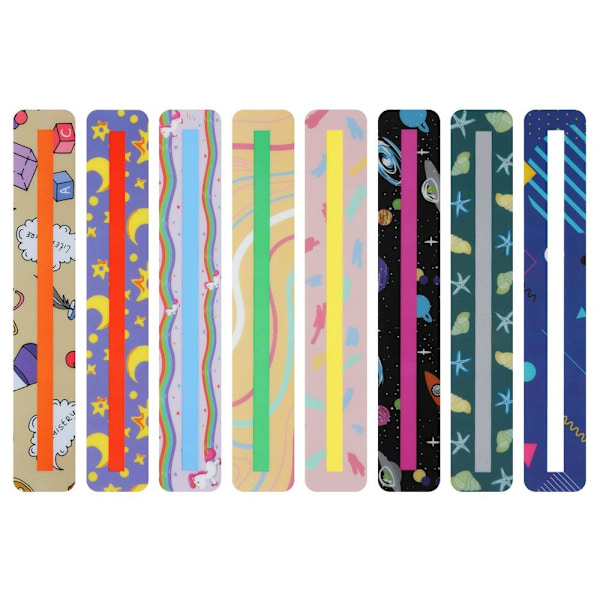 8 st/ set färgglada plastbokmärken Läsguide STYLE 6 STYLE 6 Style 6