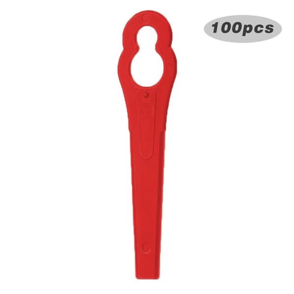 100 stk./sett Plastblader Kutter Gress Trimmer Blad RØD red