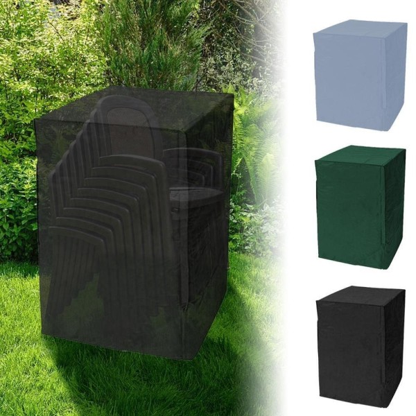 Terrassestolebetræk Sæde Støvbetræk SORT 68X68X72CM black 68x68x72CM