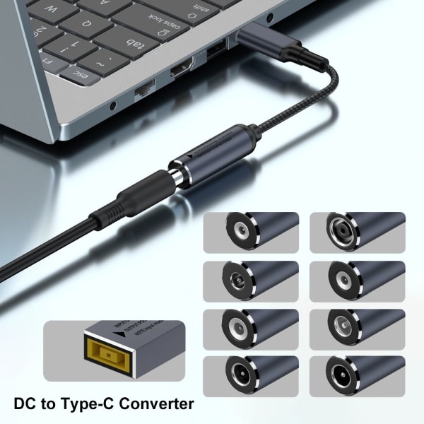 DC-tyypin C-muunnin kannettavan tietokoneen latauskaapeli 3,5 x 1,35 mm 3.5x1.35mm