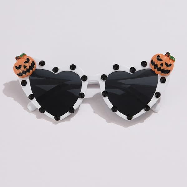 Halloween briller Hjerteformede solbriller for kvinner BAT BAT Bat