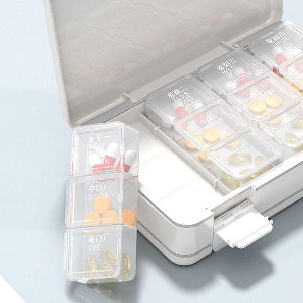 Pill Box Medicin Case VIT white