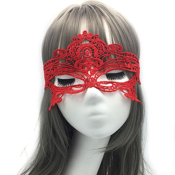 Halloween blonder øyemasker maskerade masker RØD red