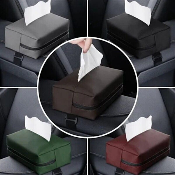 Car Tissue Box Papir Servietetui SORT black