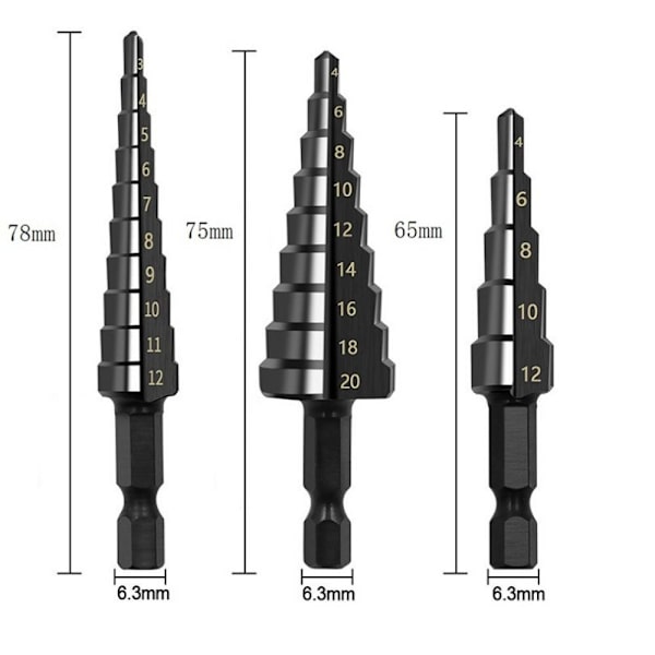 Step Drill Twist Bit Pagoda Drill