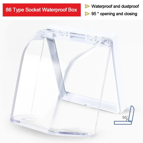 Strömbrytare Cover Sockel Vattentät låda TRANSPARENT transparent