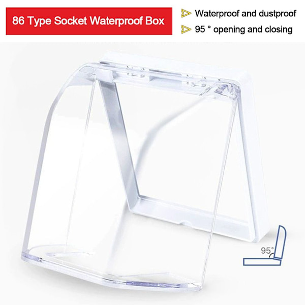 Switch Cover Sockel Vattentät Box SVART black