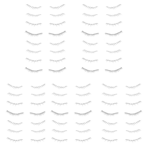 Tatoveringsklistremerker for nedre øyevipper Øyevippeklistremerker B-5SHEET B-5SHEET B-5sheet