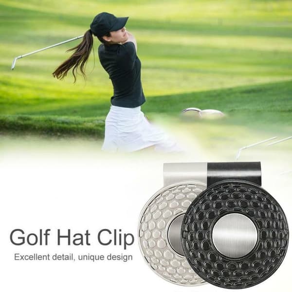 Golf Hatt Klemme Markør Hatt Klemme SØLV Silver