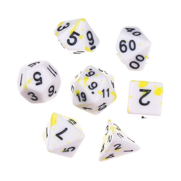 7 Stk/sæt DND Terning Polyhedral Terning FARVE ÆNDRING 4 FARVE color changing 4