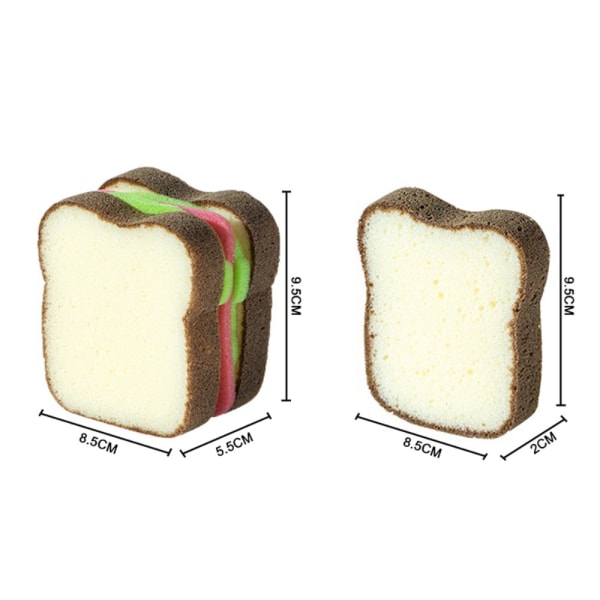 Sandwich Type Karklud Køkken Rengøringshåndklæde 1 STK SANDWICH 1 STK 1pc Sandwich