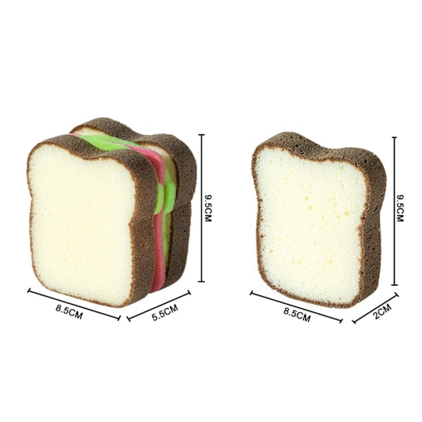 Sandwich-tyyppinen tiskirätti Keittiön puhdistuspyyhe 3 KPL LEIPÄ 3 KPL 3pcs Bread