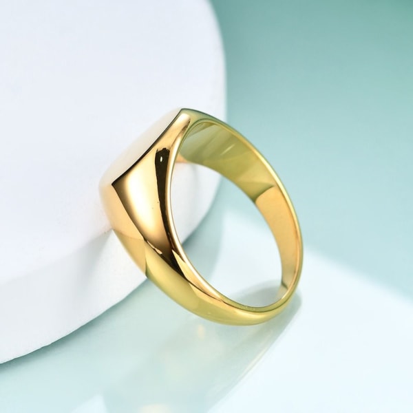 Kvinder Signetring Oval Bredde Ring SØLV STØRRELSE 9 silver Size 9