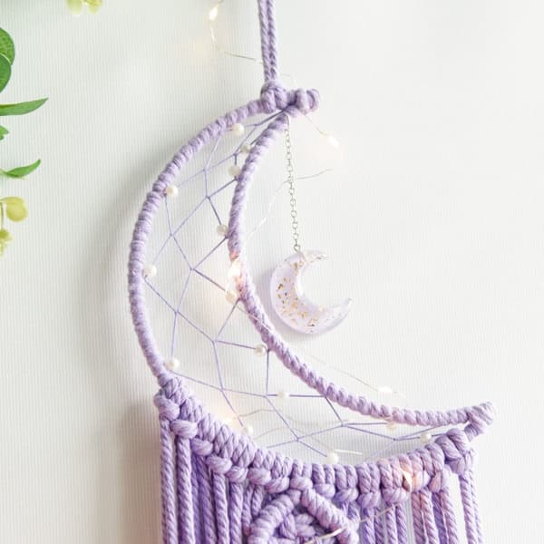 2 ST Drömfångare Star Moon Drömfångare Boho Dream Catcher