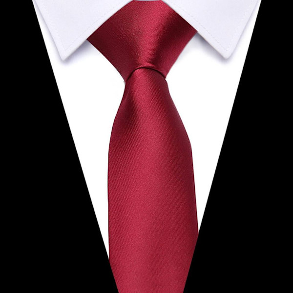 8 cm miesten solmio Cravat RED Red
