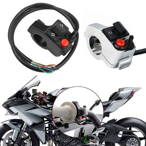 Motorcykel Multifunktionsbrytare Moto Light Controller SILVER silver