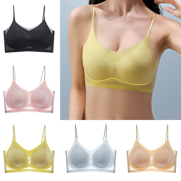 Saumattomat rintaliivit Push Up Bras KELTAINEN XL Yellow XL