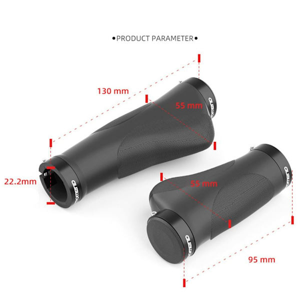 Sykkelstyregrep Sykkelgrep 2PC LANGE GRIP 2ST LANGE GRIP 2pc Long Grips