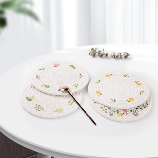 4 kpl käsinkudotut set käsinkudotut lasinaluset 4 kpl 4 kpl 4 PCS