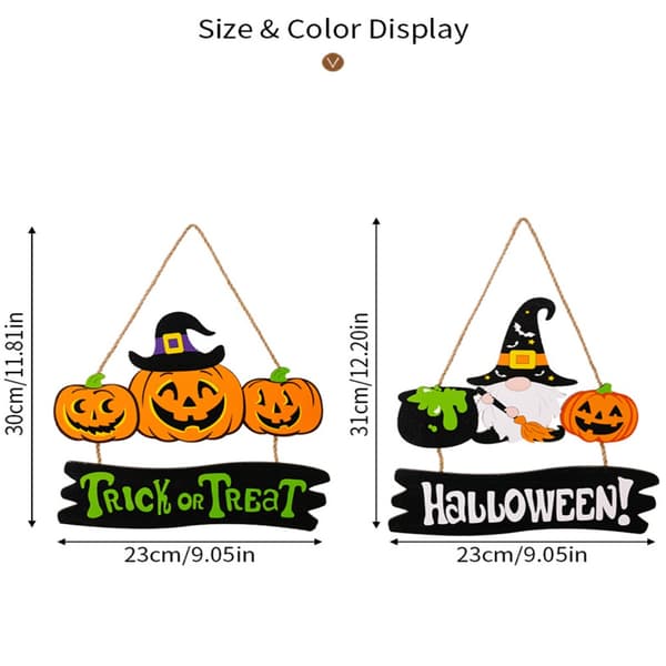 Tre anheng Hengende Gnome Ornamenter GRESKIN STIL GRESKIN Pumpkin style