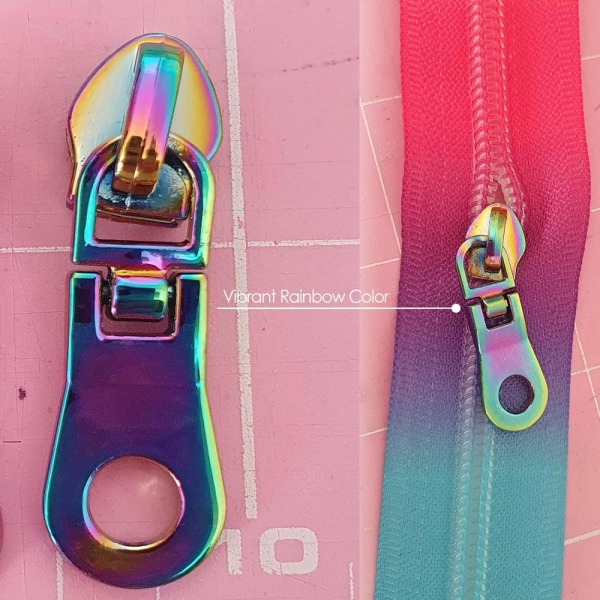 10 stk #5 Rainbow Zipper Pulls Metal Zipper Pull Erstatning