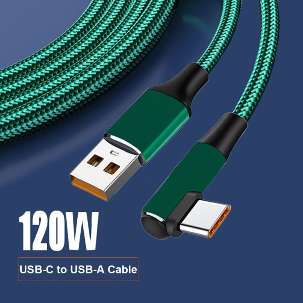 120W hurtigopladningskabel USB Type-C-ledning 0,5M 0.5m
