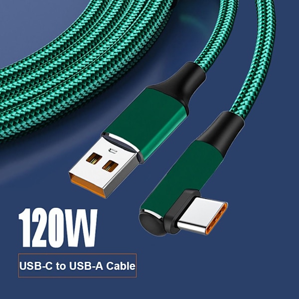 120W snabbladdningskabel USB Type-C-sladd 2M 2m