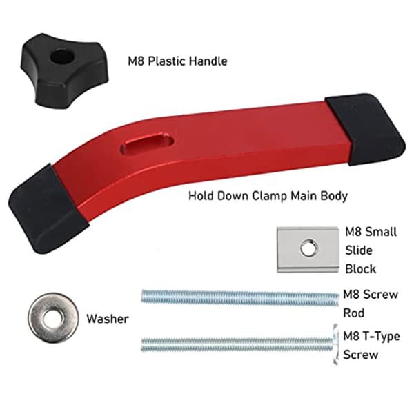Trebearbeiding T Track Slider Hold Down Clamps