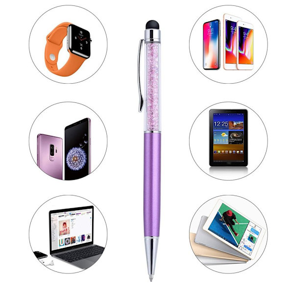 5 STK Kapacitiv Stylus Kuglepen SORT Black
