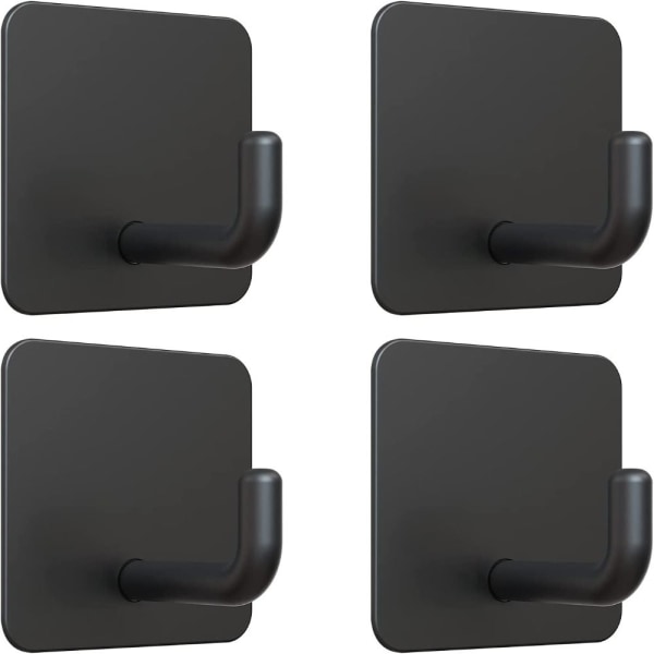 4kpl Itsekiinnittyvät koukut Sticky Pothook MUSTA black
