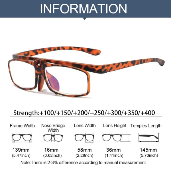 Läsglasögon Glasögon LEOPARD PRINT STRENGTH 200 Leopard print Strength 200