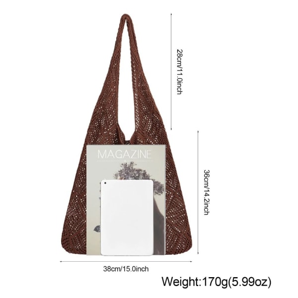 Skuldertasker Hæklet taske BEIGE beige