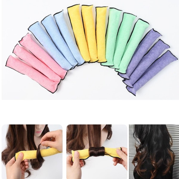 Lämpöttömät kiharrit Heatless Curl Stick MULTICOLOR Multicolor