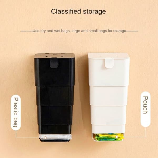 Soppåse Förvaringslåda Plastpåse Case SVART black